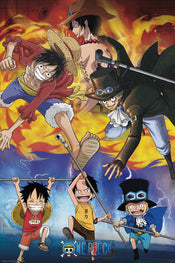 One Piece Ace Sabo Luffy Poster 61X91 5cm | Posters.nl