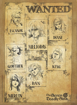 The Seven Deadly Sins Wanted Poster 38X52cm | Posters.nl