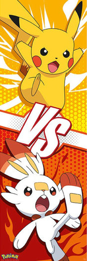 abystyle gbydco293 pokemon pikachu and scorbunny poster 53x158cm | Posters.nl