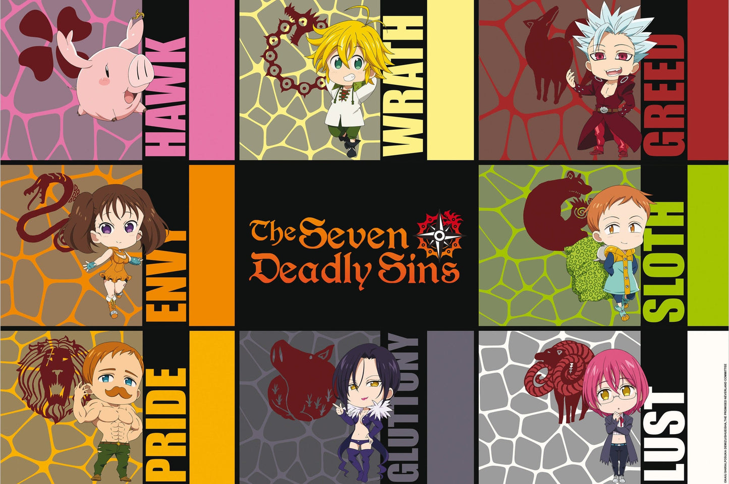 abystyle gbydco351 the seven deadly sins s3 chibi sins poster 91,5x61cm | Posters.nl