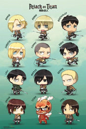 GBeye Attack on Titan Chibi Characters Poster 61x91,5cm | Posters.nl