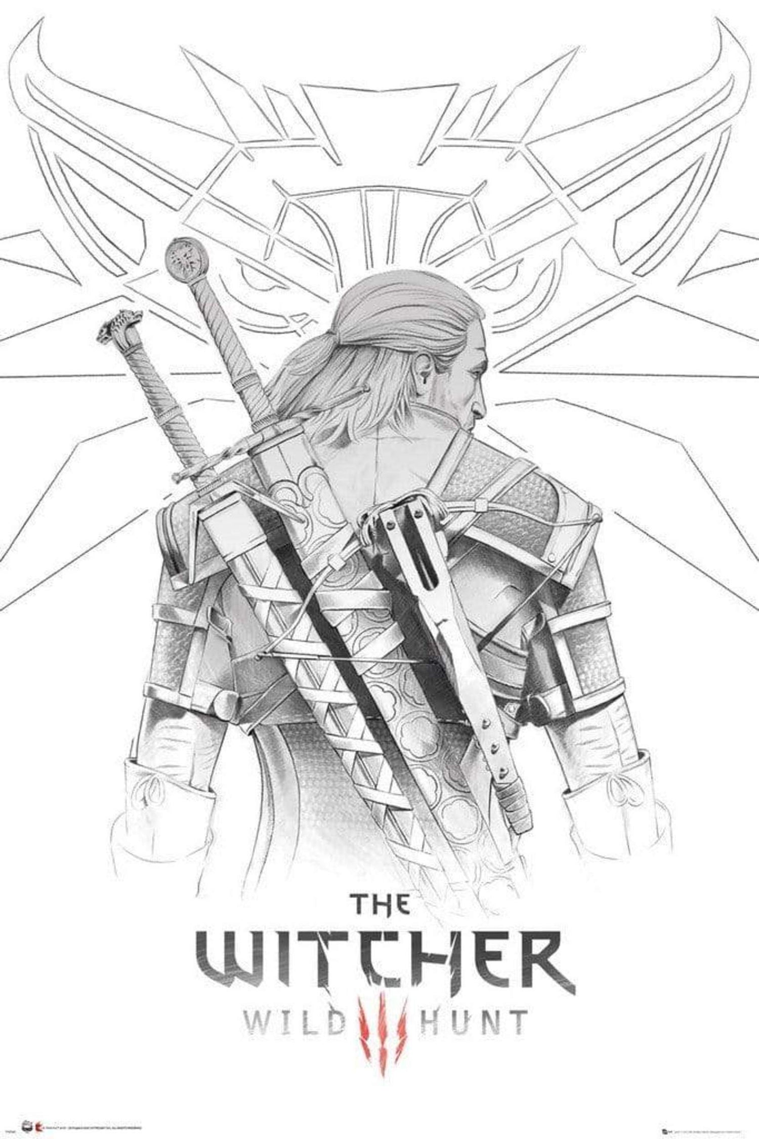 GBeye The WItcher Geralt Sketch Poster 61x91,5cm | Posters.nl