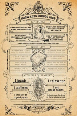 GBeye Harry Potter Hogwarts List Poster 61x91,5cm | Posters.nl