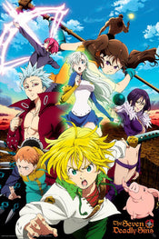 Gbeye GBYDCO026 The Seven Deadly Sins S3 Meliodas And Sins Poster 61x 91-5cm | Posters.nl