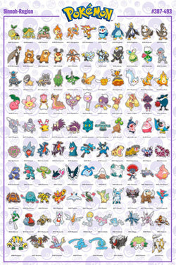 Gbeye GBYDCO078 Pokemon Sinnoh French Characters Poster 61x 91-5cm | Posters.nl