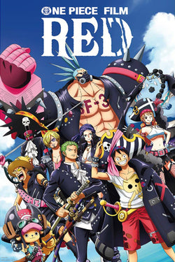 Gbeye GBYDCO193 One Piece Red Full Crew Poster 61x 91-5cm | Posters.nl