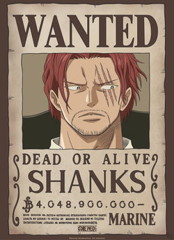 Gbeye Gbydco261 One Piece Wanted Shanks Poster 38x52cm | Posters.nl