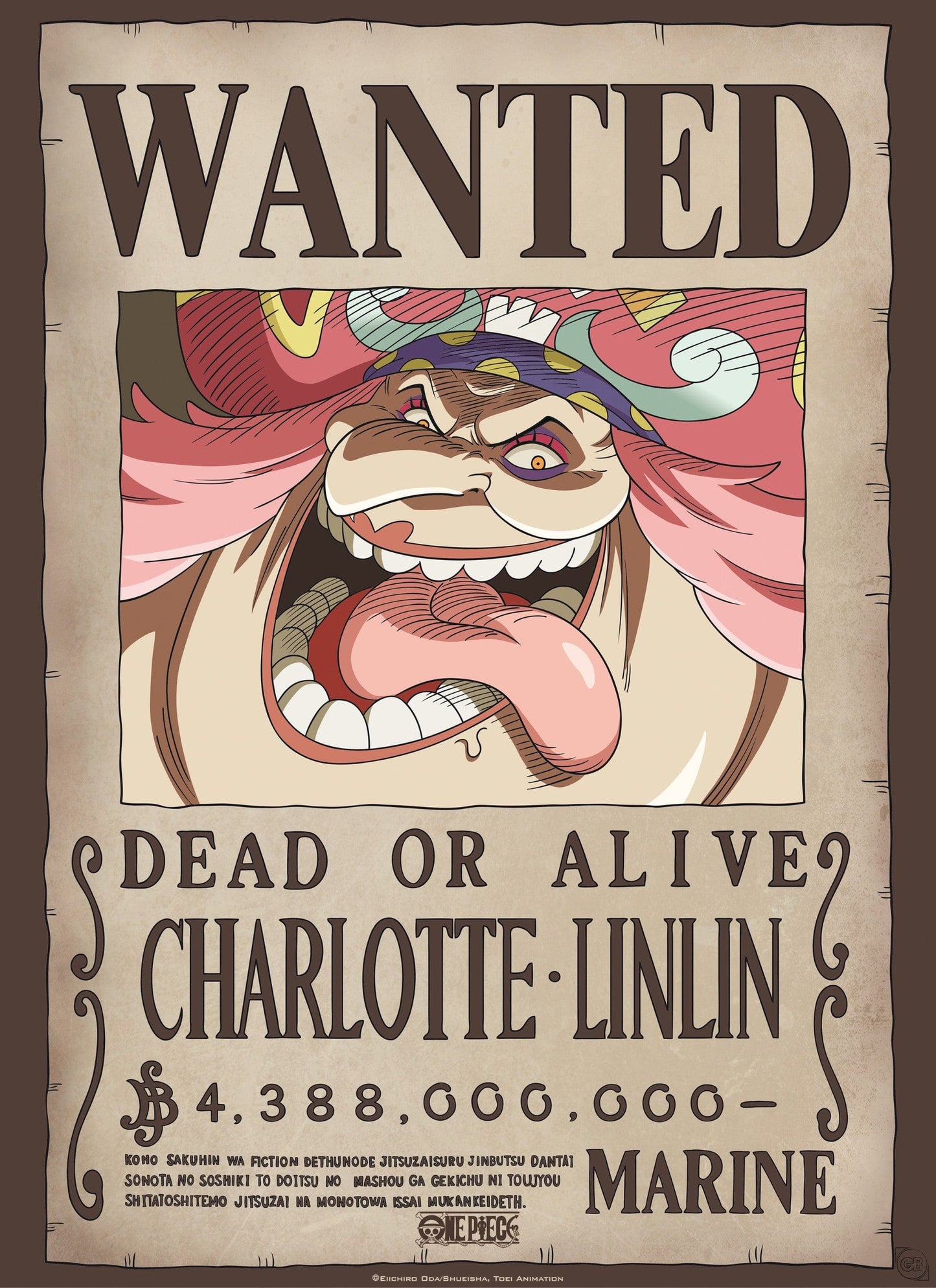 Gbeye Gbydco264 One Piece Wanted Big Mom Poster 38x52cm | Posters.nl