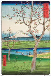 GBeye Hiroshige The Outskirts of Koshigaya Poster 61x91,5cm | Posters.nl