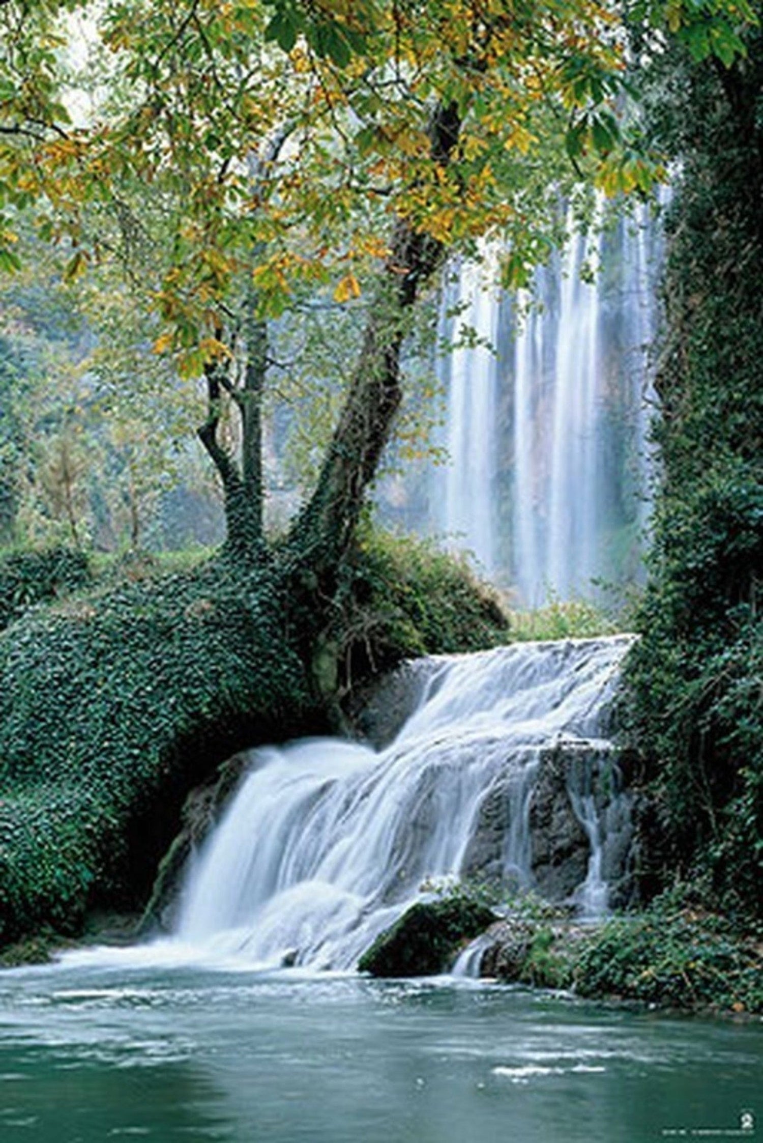 Grupo Erik GPE4255 Waterfall Stone Monastery Poster 61X91,5cm | Posters.nl