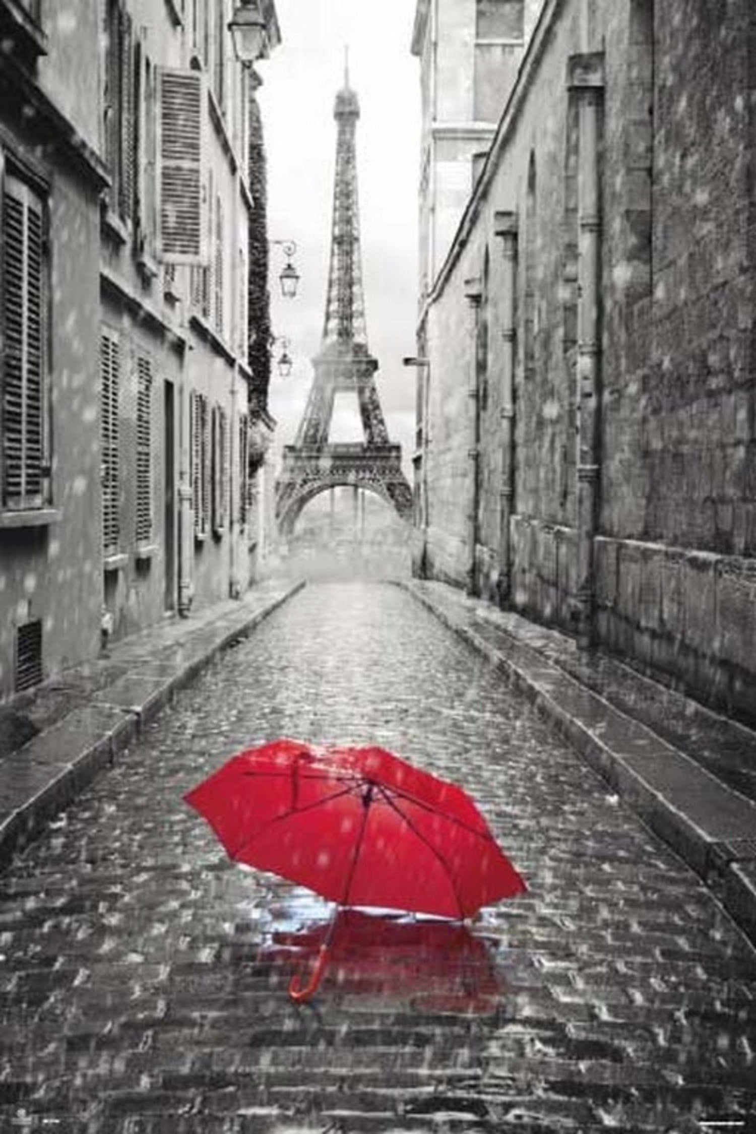 Grupo Erik GPE4860 Paris Umbrella Red Poster 61X91,5cm | Posters.nl