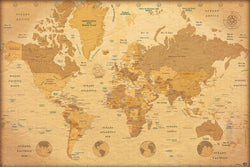 Grupo Erik GPE5029 Map World Es Vintage Poster 91,5X61cm | Posters.nl