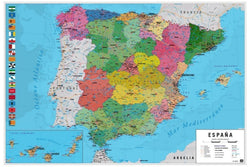 Grupo Erik GPE5030 Map Spain Physical Political Poster 91,5X61cm | Posters.nl