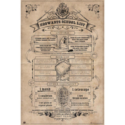 Grupo Erik GPE5158 Harry Potter Hogwarts School List Poster 61X91,5cm | Posters.nl