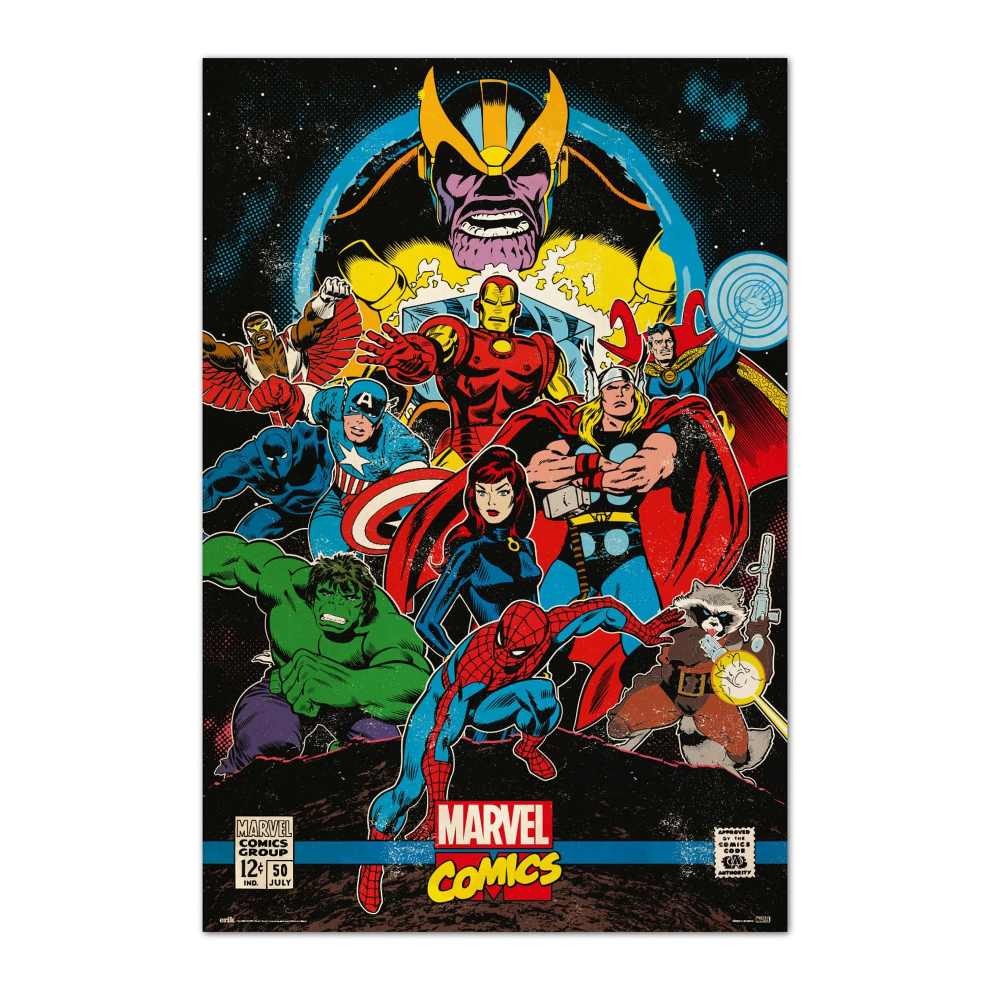 Grupo Erik GPE5264 Marvel Comics Infinity Retro Poster 61X91,5cm | Posters.nl
