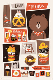 Grupo Erik GPE5347 Line Friends Lets Do Brunch Poster 61X91,5cm | Posters.nl