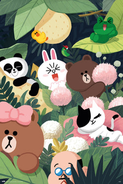Grupo Erik GPE5348 Line Friends Jungle Poster 61X91,5cm | Posters.nl