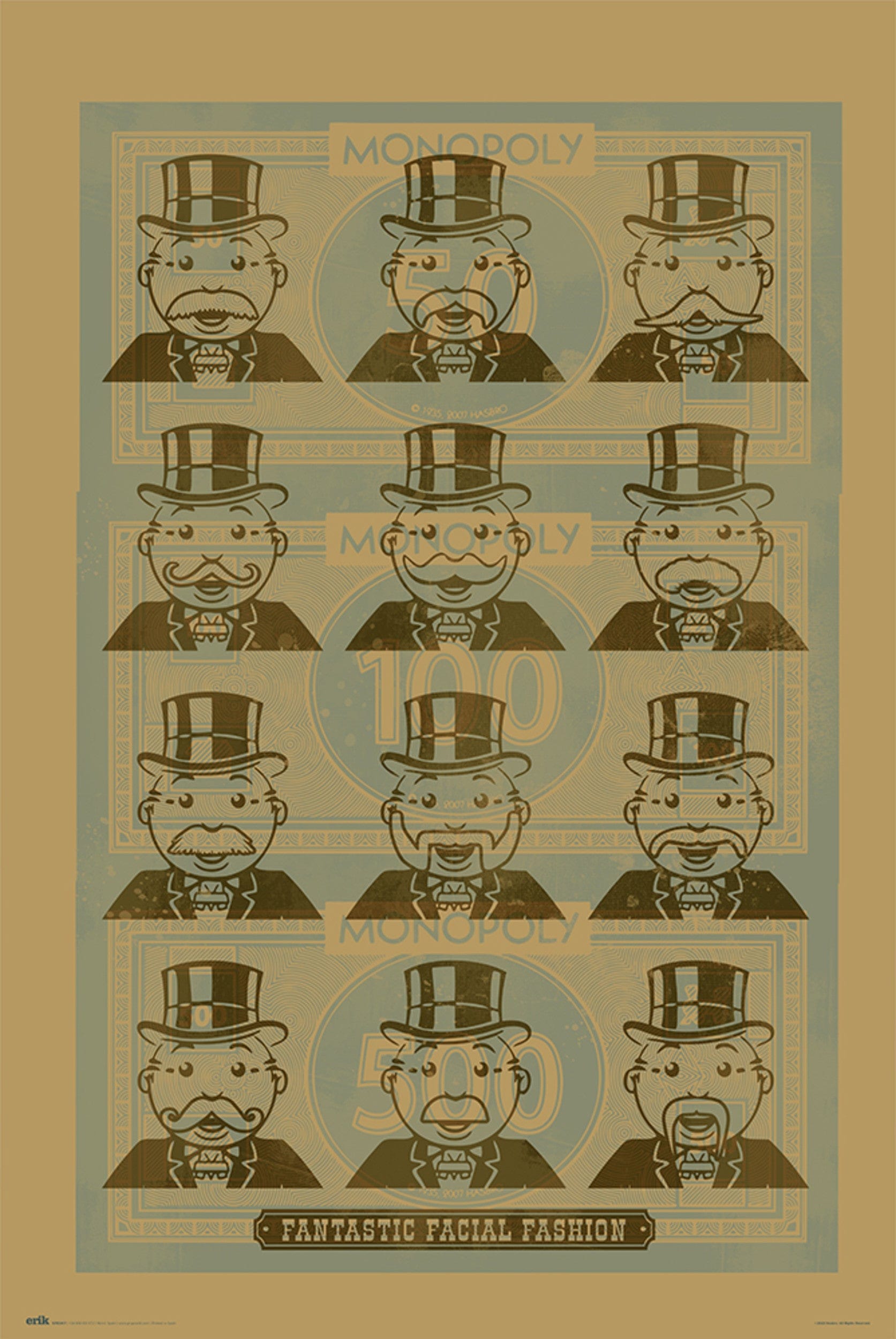 Grupo Erik GPE5417 Monopoly Facial Fashion Poster 61X91,5cm | Posters.nl