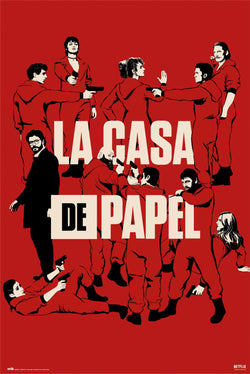 Grupo Erik GPE5483 Money Heist All Characters Poster 61X91,5cm | Posters.nl