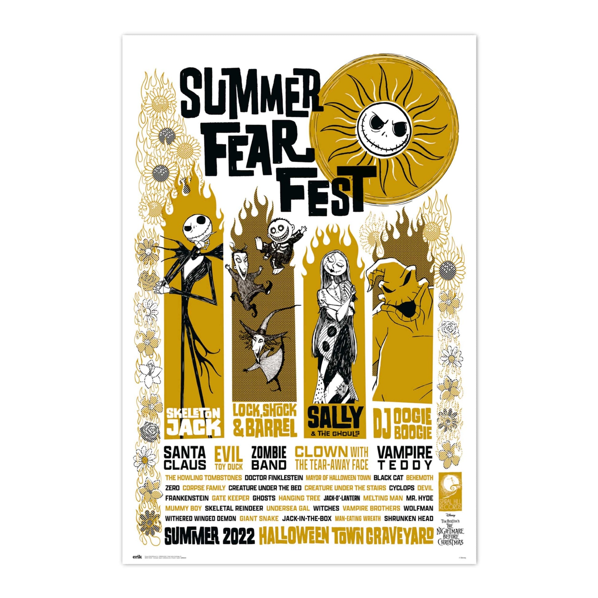 Grupo Erik GPE5521 Disney Nightmare Before Christmas Summer Fear Fest Poster 61X91,5cm | Posters.nl