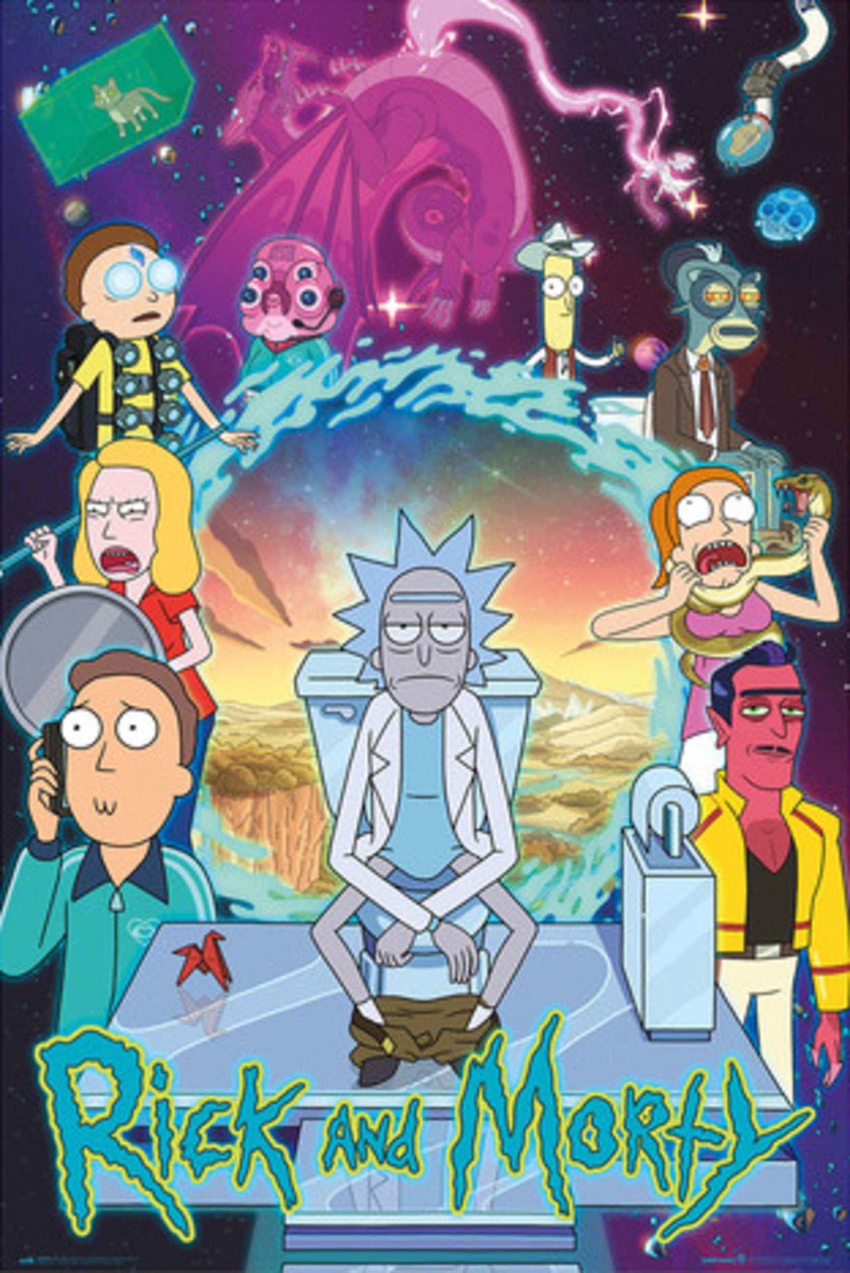 grupo erik gpe5609 rick and morty season 4 poster 61x91-5 cm | Posters.nl