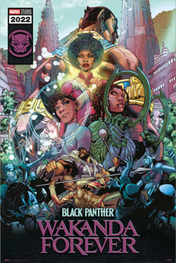 grupo erik gpe5719 marvel black panther wakanda forever comic poster 61x91-5 cm | Posters.nl