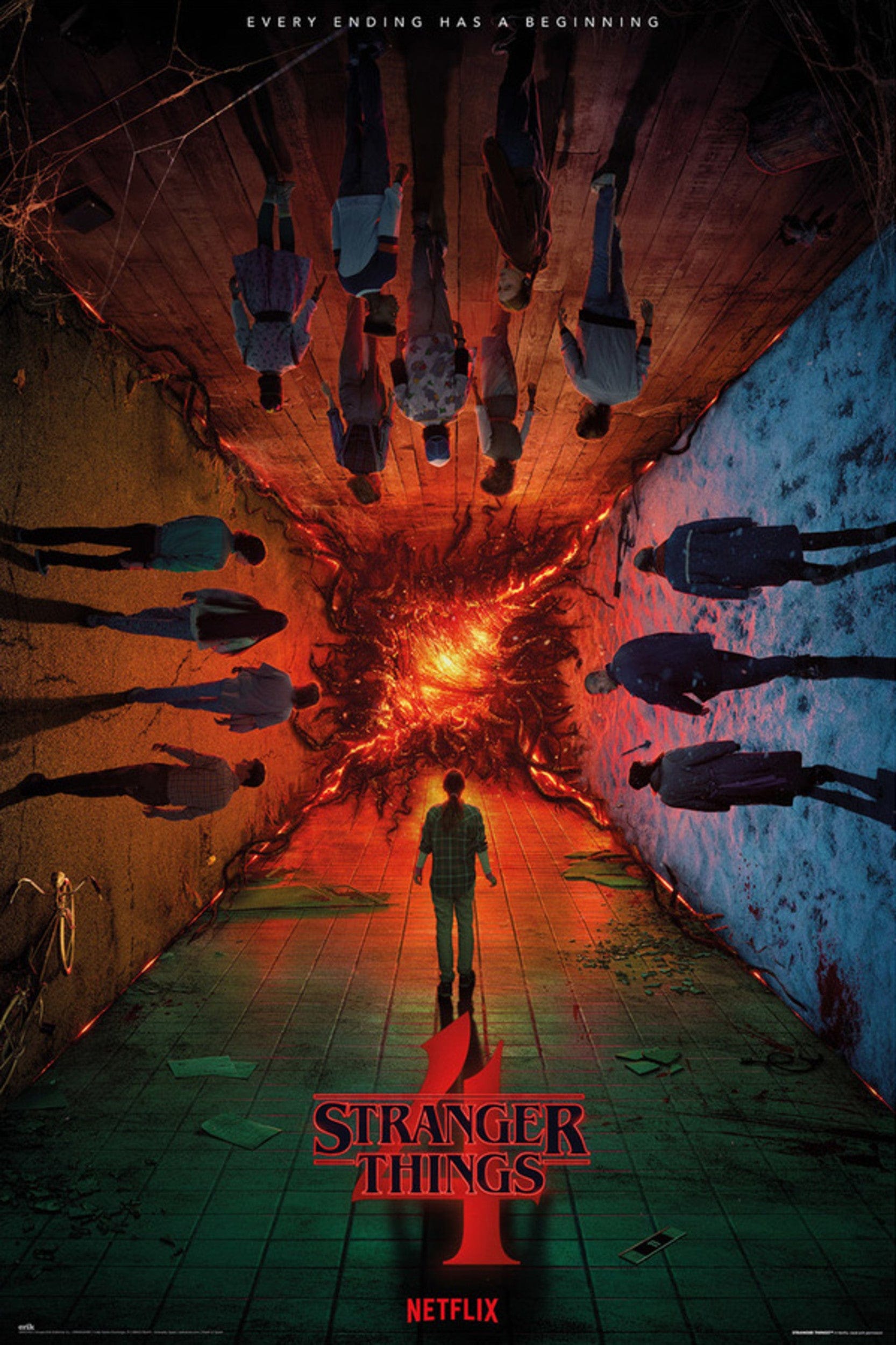 grupo erik gpe5755 stranger things teaser season 4 poster 61x91 5cm | Posters.nl