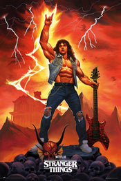 grupo erik gpe5758 stranger things eddie poster 61x91 5cm | Posters.nl