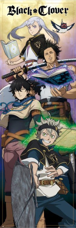 grupo erik ppge8100 black clover poster 53x158cm | Posters.nl