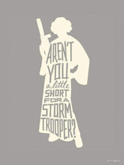 Komar Star Wars Silhouette Quotes Leia Kunstdruk 30x40cm | Posters.nl