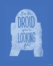 Komar Star Wars Silhouette Quotes R2D2 Kunstdruk 40x50cm | Posters.nl