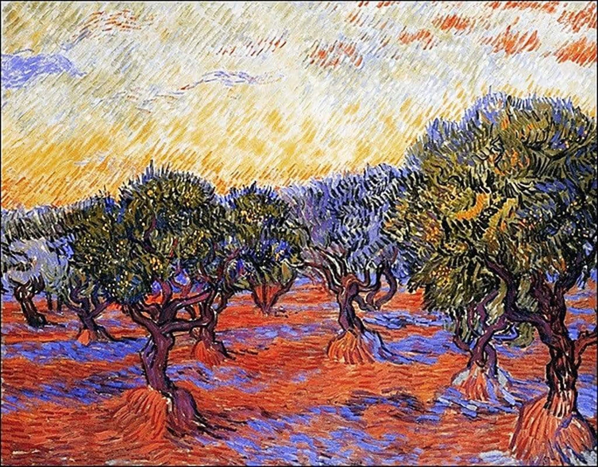 Vincent Van Gogh  Uliveto Kunstdruk 30x24cm | Posters.nl