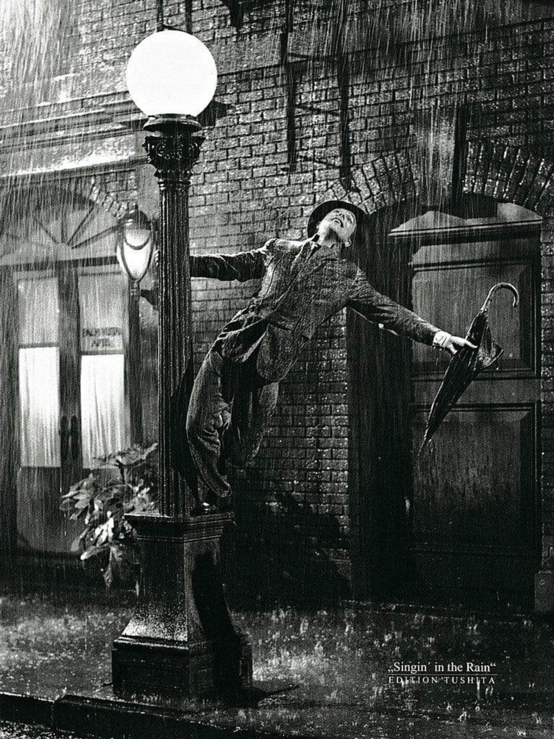 Liby  Gene Kelly singing in the Rain Kunstdruk 50x70cm | Posters.nl