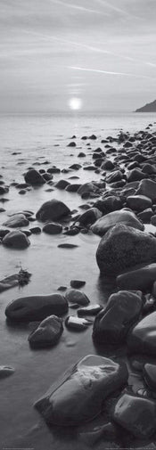 Adam Burton  Bossington Beach at sunrise Kunstdruk 33x95cm | Posters.nl