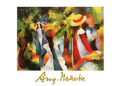 August Macke  Ragazze sotto gli alberi Kunstdruk 70x50cm | Posters.nl