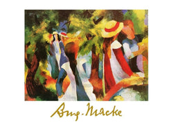 August Macke  Ragazze sotto gli alberi Kunstdruk 70x50cm | Posters.nl