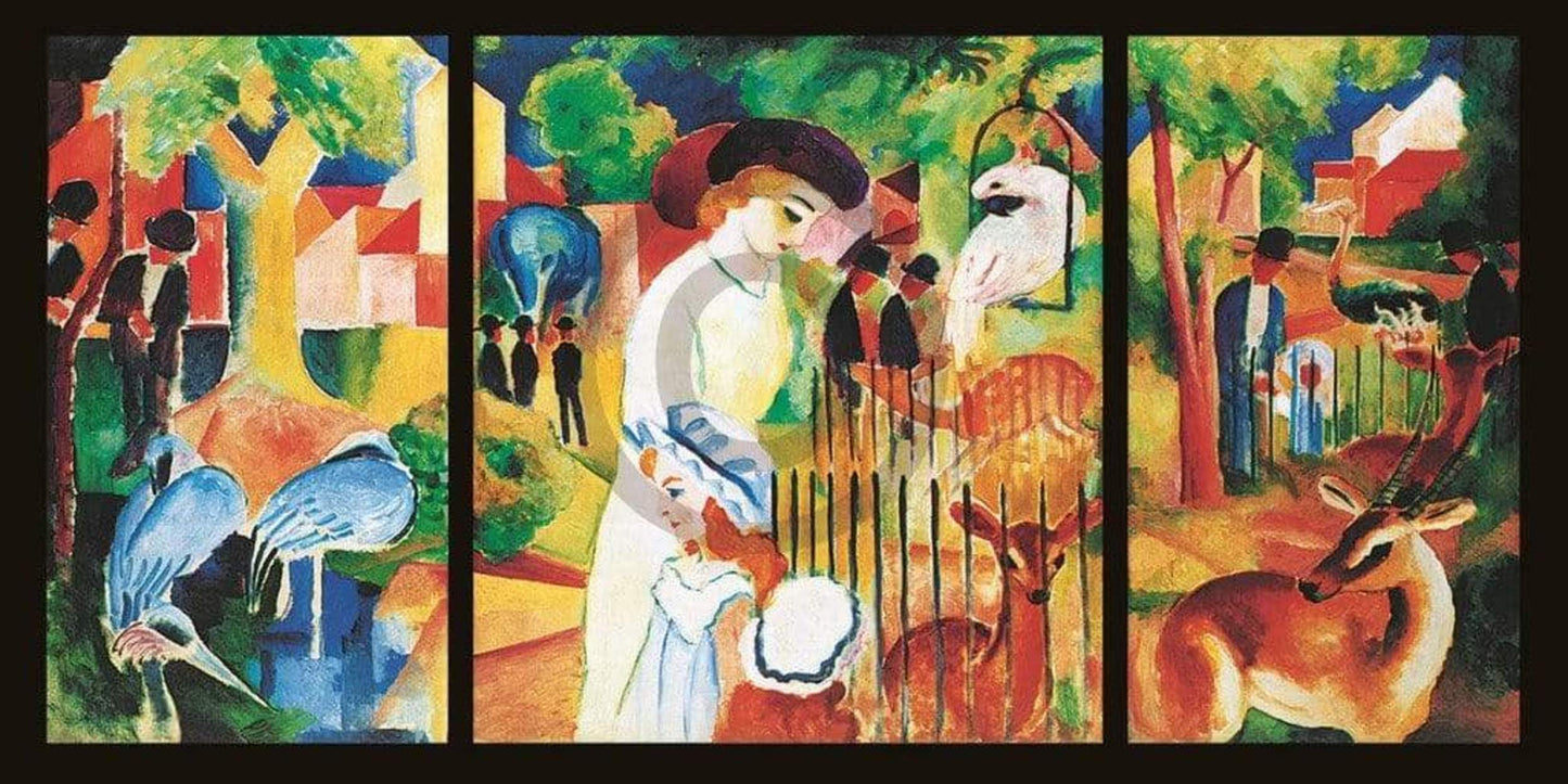 August Macke  Zoologischer Garten Kunstdruk 100x50cm | Posters.nl