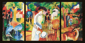 August Macke  Zoologischer Garten Kunstdruk 100x50cm | Posters.nl