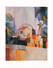 August Macke  Weisses Haus Kunstdruk 56x71cm | Posters.nl