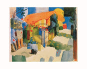 August Macke  Haus im Garten Kunstdruk 71x56cm | Posters.nl