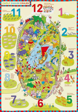 Gabriele Altevers  Zwölf Zahlen zählen Kunstdruk 42x60cm | Posters.nl