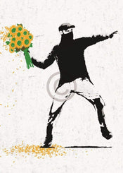 Edition Street  Flower thrower Kunstdruk 50x70cm | Posters.nl
