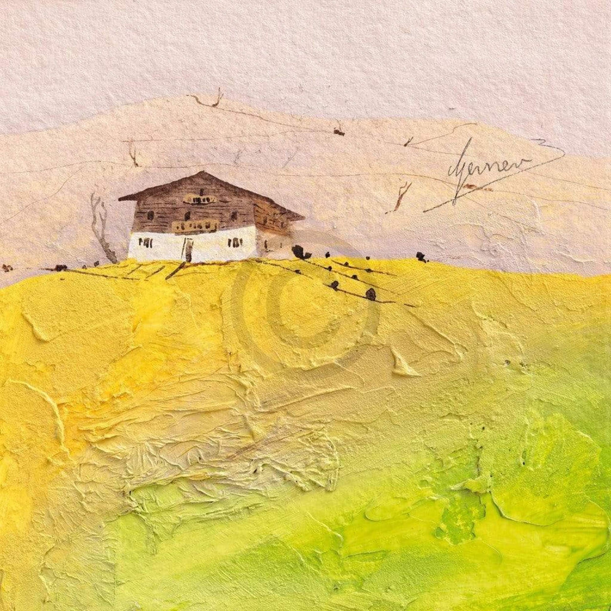 Bernhard Gerner  Landhaus 1 Kunstdruk 50x50cm | Posters.nl