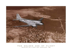 Margaret Bourke White  Mainline DC 3 over San Francisco Kunstdruk 70x50cm | Posters.nl
