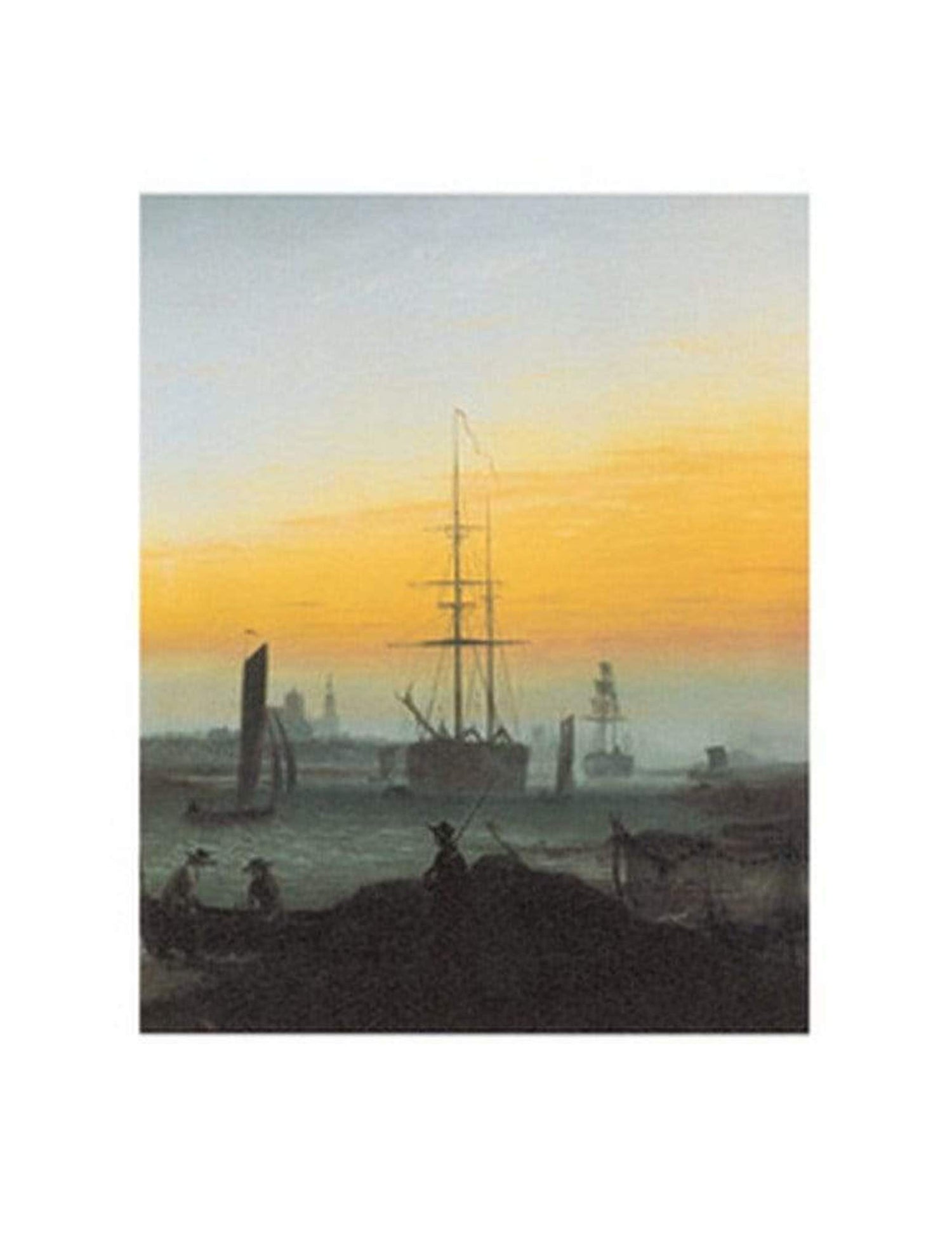 Caspar David Friedrich  Der Greifswalder Hafen Kunstdruk 70x90cm | Posters.nl