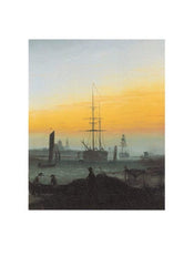 Caspar David Friedrich  Der Greifswalder Hafen Kunstdruk 70x90cm | Posters.nl