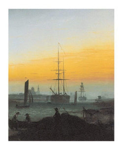 Caspar David Friedrich  Der Greifswalder Hafen Kunstdruk 30x40cm | Posters.nl