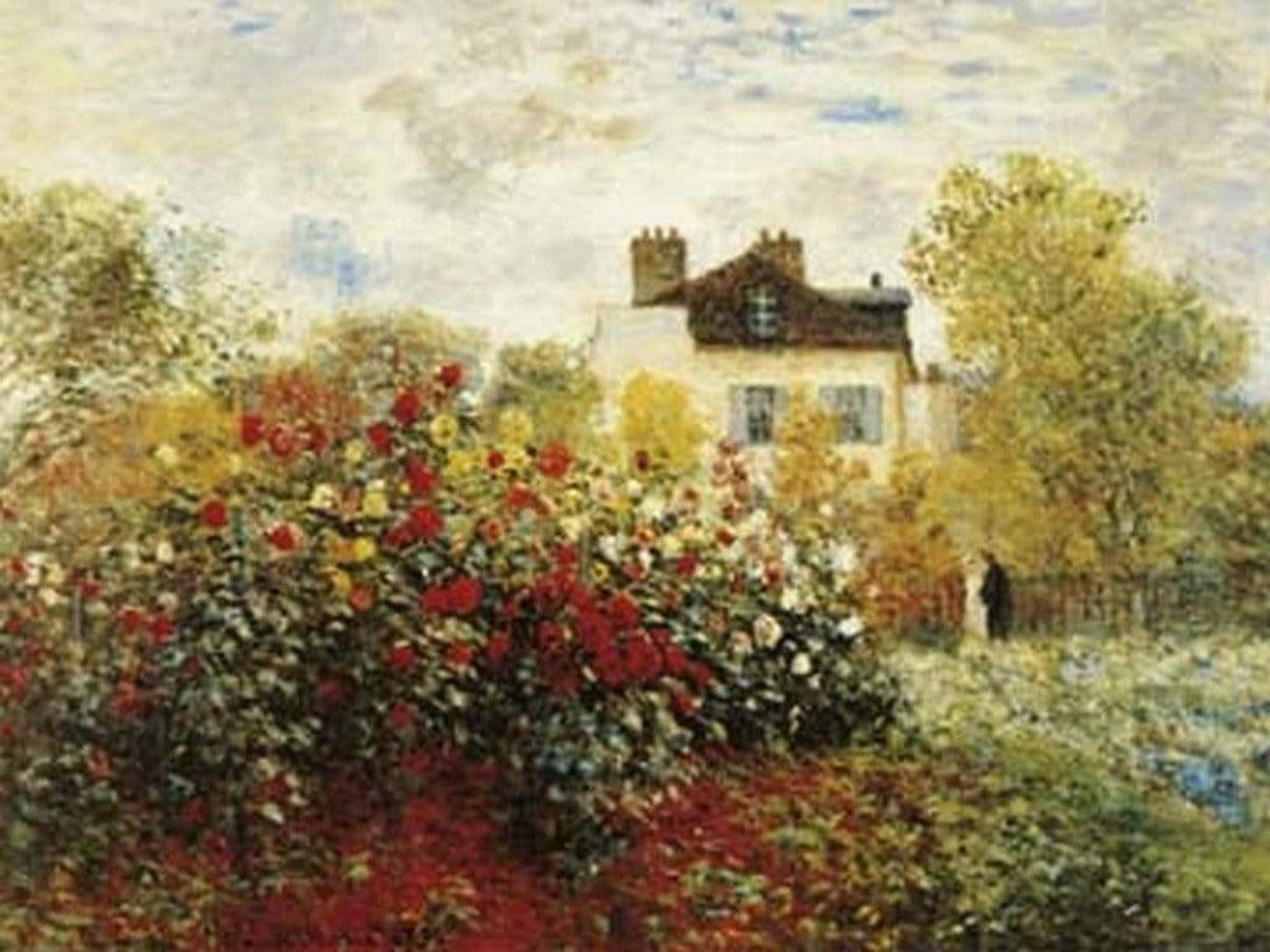 Claude Monet  The Artist's Garden Kunstdruk 80x60cm | Posters.nl