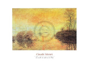 Claude Monet  Le coucher du soleil la Seine Kunstdruk 70x50cm | Posters.nl