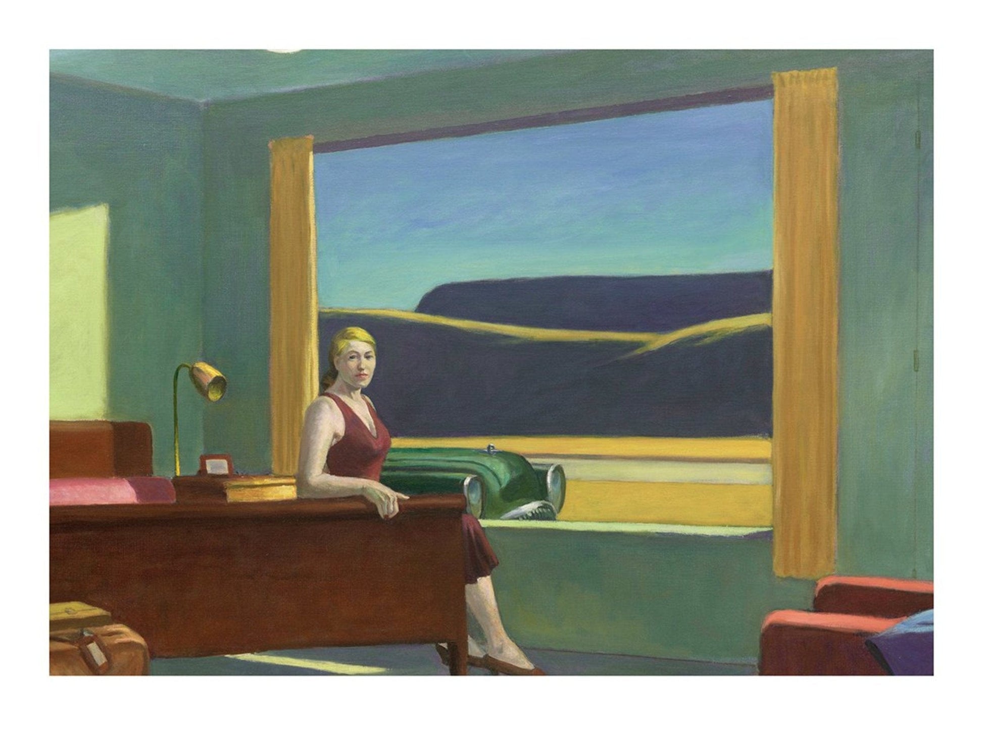 PGM Edward Hopper Western Motel 1957 Kunstdruk 40x30cm | Posters.nl